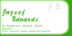 jozsef udvardi business card